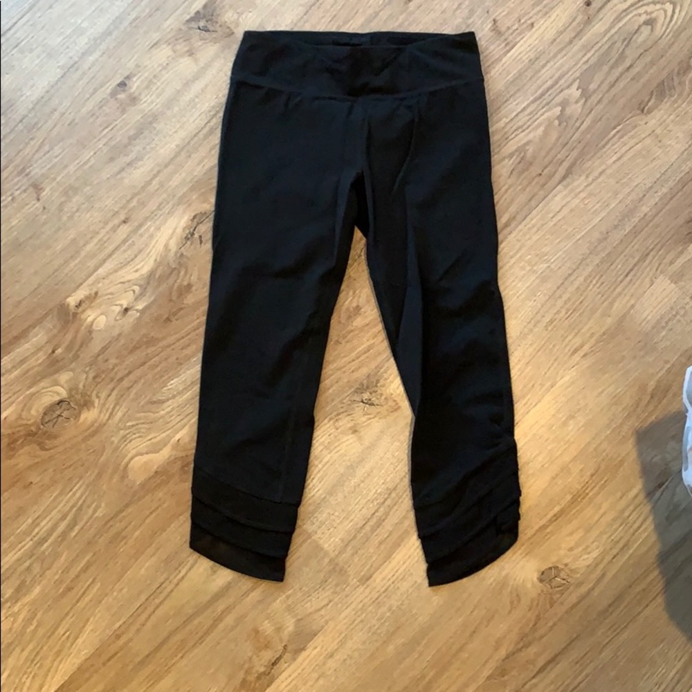 Athleta Girl capri leggings with mesh detailing